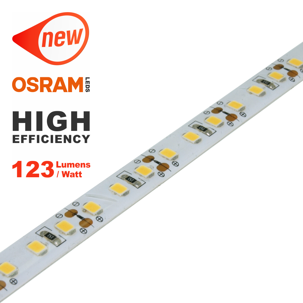 OPSFR60C12W3K | LED STRIP 14.4W/m 12V 2835 WARM WHITE 3000K IP65 5m - RMS Components