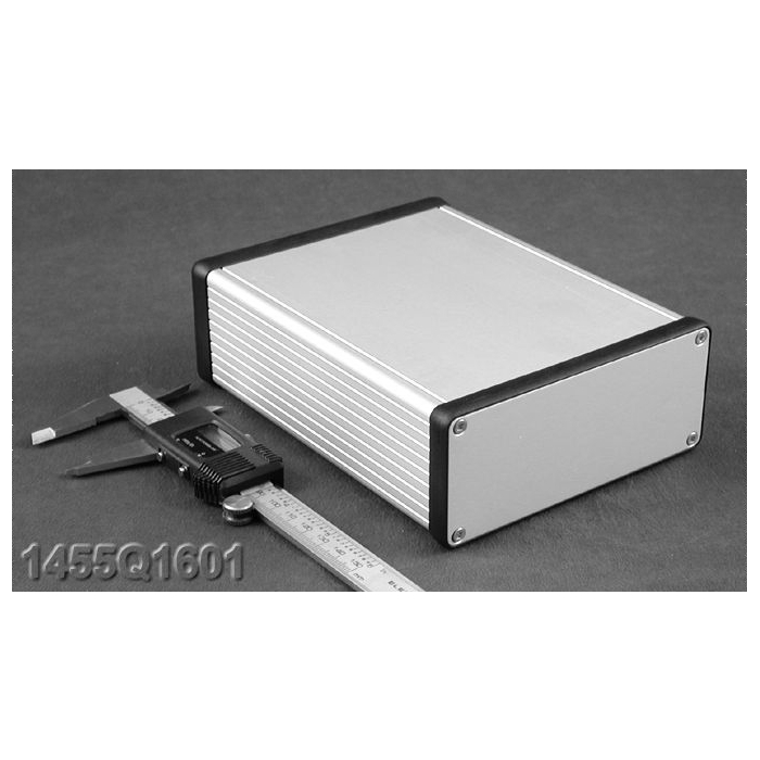 1455Q1601 | ALUMINIUM ENCLOSURE NATURAL 160x125x51.5mm METAL ENDS