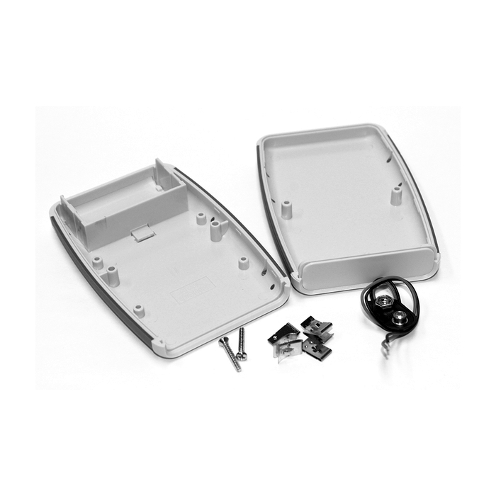 1553BGYBAT | HAND HELD CASE GREY WITH BATTERY DOOR 117x79x24mm