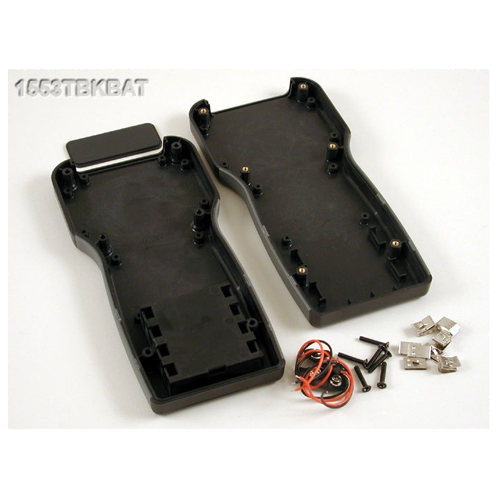 1553TBKBAT | HAND HELD CASE BLACK WITH BATTERY DOOR 210x100x32mm