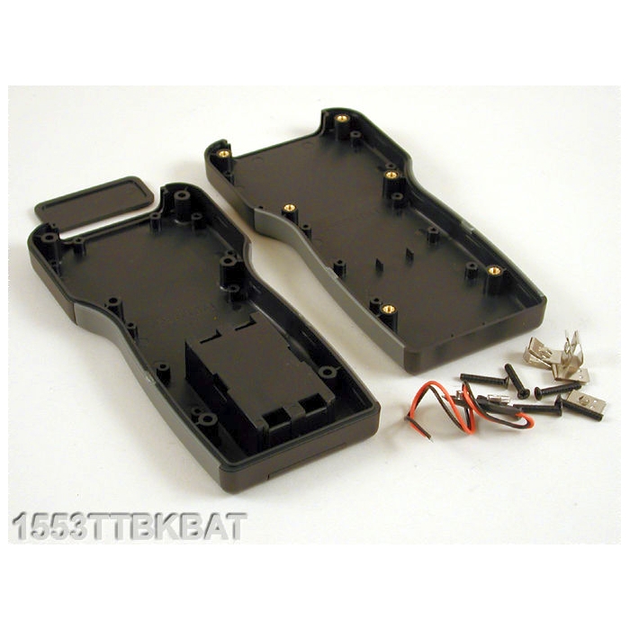 1553TTBKBAT | HAND HELD CASE BLACK WITH BATTERY DOOR 165x80x28mm