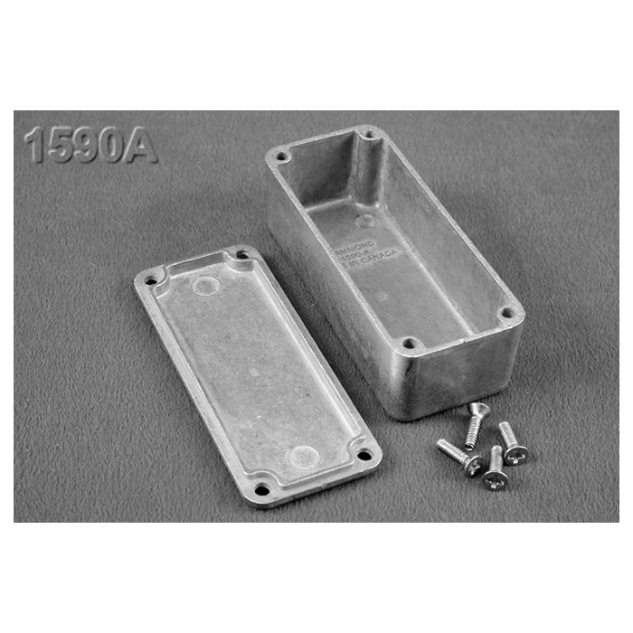 1590A | DIECAST ALUMINIUM ENCLOSURE NATURAL 93x39x31mm