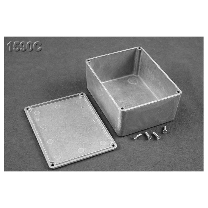 1590C | DIECAST ALUMINIUM ENCLOSURE NATURAL 120x94x57mm