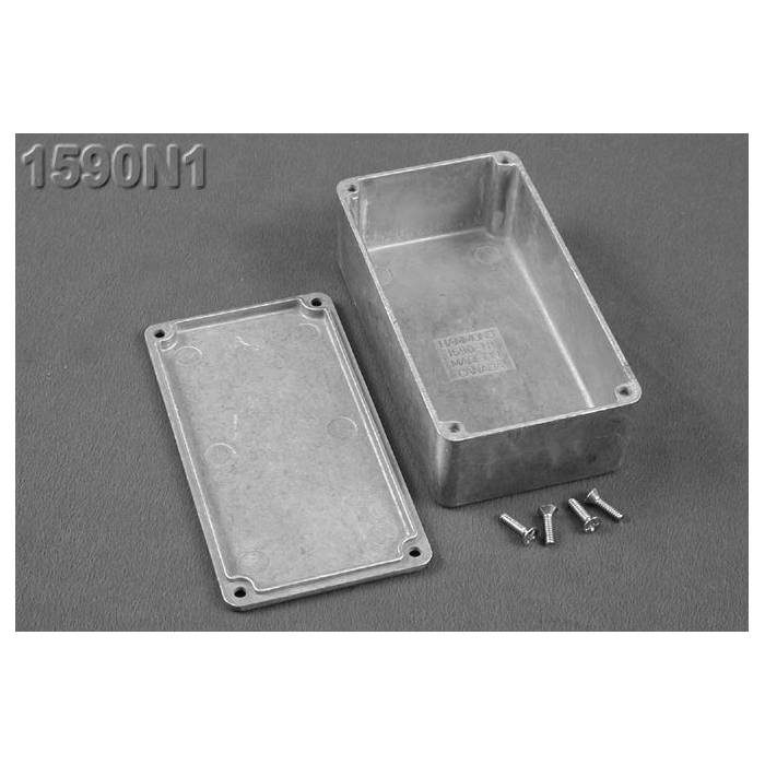1590N1 | DIECAST ALUMINIUM ENCLOSURE NATURAL 122x66x39mm