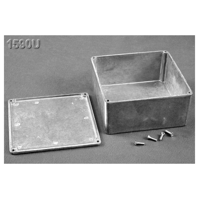 1590U | DIECAST ALUMINIUM ENCLOSURE NATURAL 120x120x59mm
