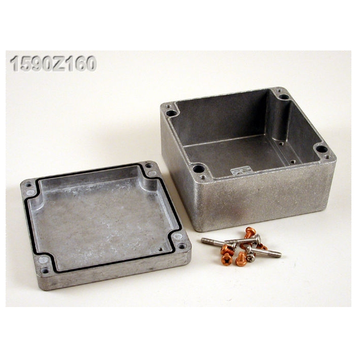 1590Z160 | DIECAST ALUMINIUM HEAVY DUTY IP66 ENCLOSURE 160x160x90mm