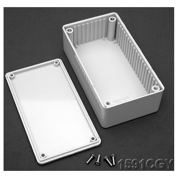 1591CBK | ABS PLASTIC ENCLOSURE BLACK 120x65x36mm - Image 2