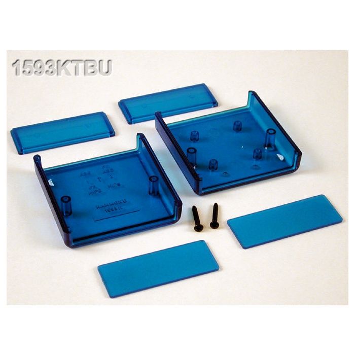 1593KTBU | ABS PLASTIC HAND HELD ENCLOSURE BLUE 66x66x28mm - Image 2
