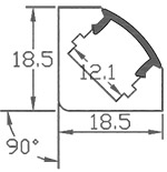 ALUMINIUM PROFILE & OPAQUE COVER 3M - Image 2