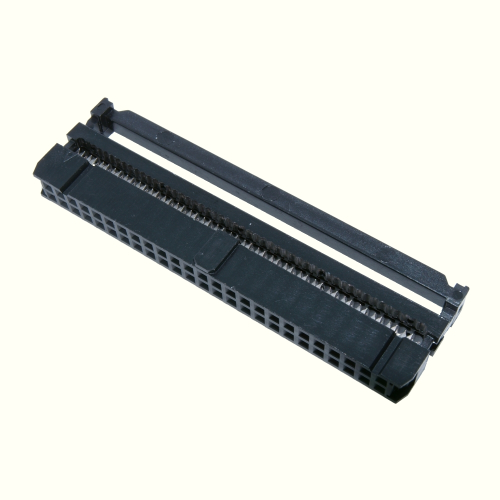 50 Way IDC Cable Socket Black With Strain Relief