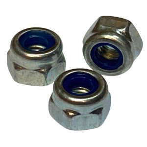 M3 Hex Nyloc Nut Zinc Plated Steel