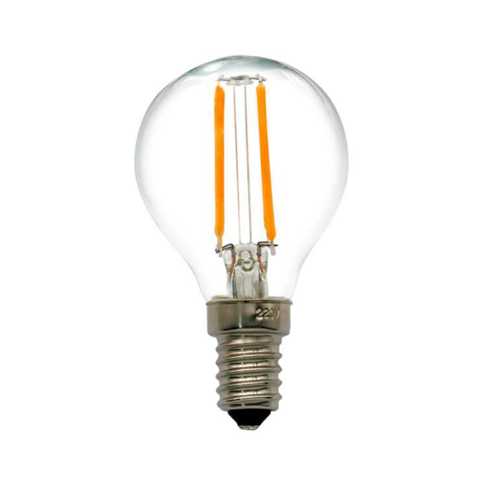 LED Filament Bulb Fancy Round E14 P45 2W Warm White