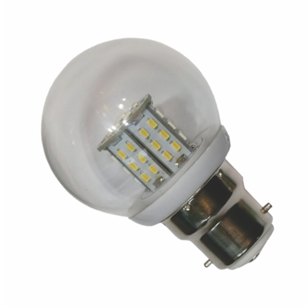 Fancy Round B22 3W 10-30V AC/DC Clear Lens Cool White