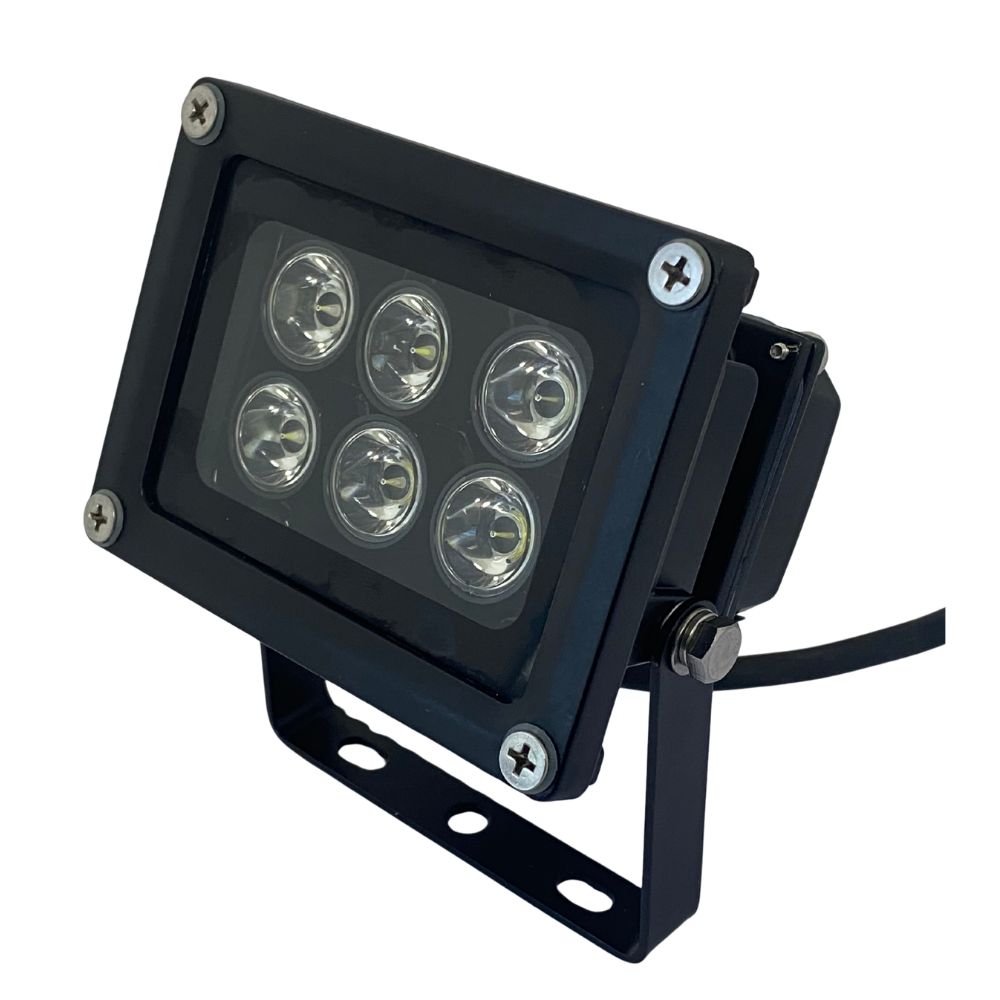 LED Flood Light 6W Black Body Cool White - Narrow Beam