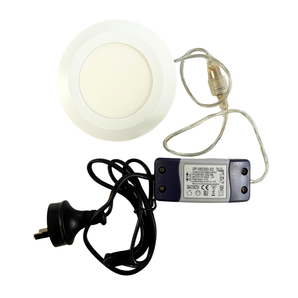 Slim Surface Mount Round Dimmable LED Downlight 115mm Cool White - Image 3