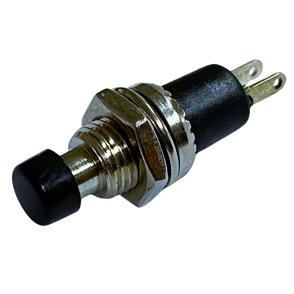 SWITCH PUSH BUTTON SPST N/O MOMENTARY ROUND BLACK