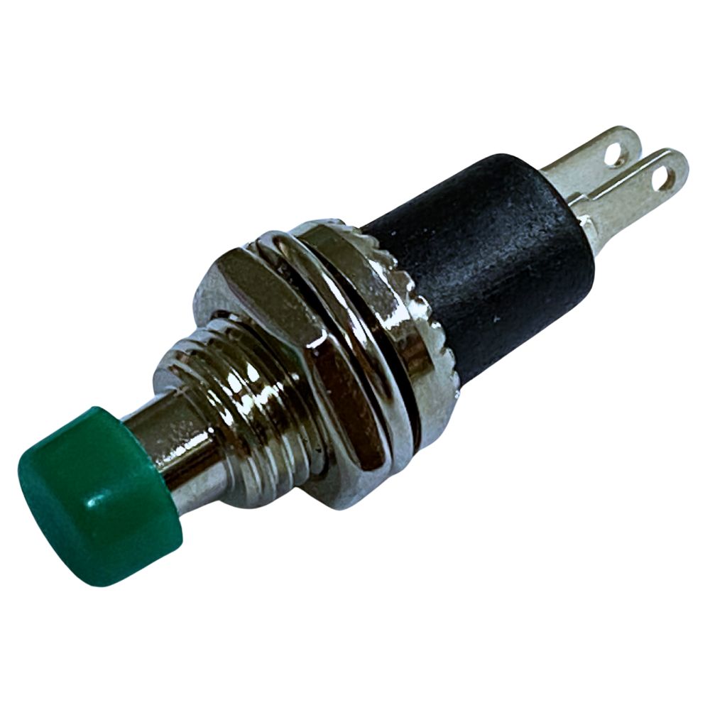 SWITCH PUSH BUTTON SPST N/O MOMENTARY ROUND GREEN