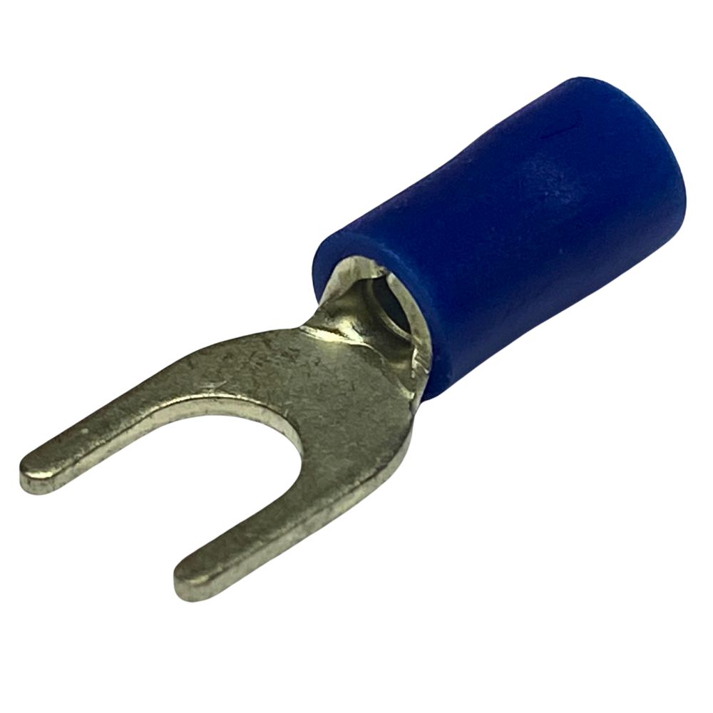 SVS2-5 | INSULATED FORK TERMINAL 5.3MM BLUE 21MM LENGTH