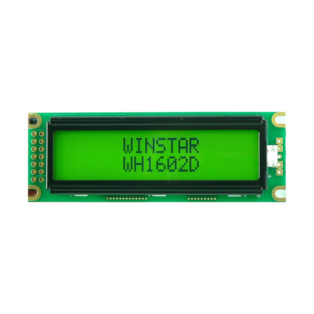 thumbnail image 2 of WINSTAR 16x2 LCD Display Module – Yellow/Green, STN, WH1602A-YYH-JT, New 2 of 3