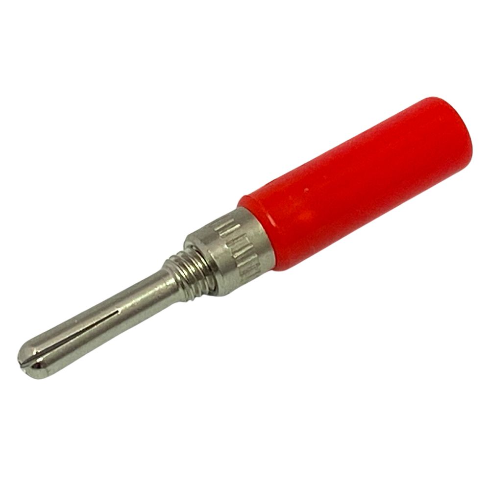 JR2506R | SOLDERLESS 4MM BANANA PLUG RED