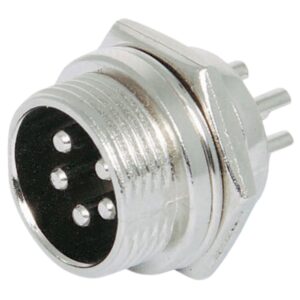 P0956 | 5 PIN MALE CHASSIS MOUNT MICROPHONE CONNECTOR