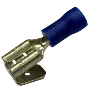PBDV2-250 | INSULATED PIGGYBACK SPADE TERMINAL 6.35MM BLUE