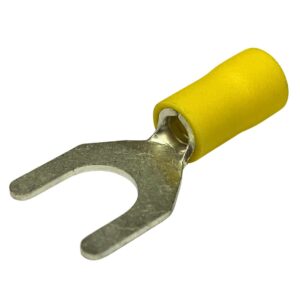 SV5-8 | INSULATED FORK TERMINAL 8.4MM YELLOW 30.5MM LENGTH