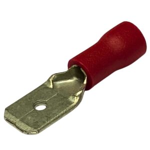 MDV1-250 | VINYL INSULATED MALE 6.35MM SPADE TERMINAL RED