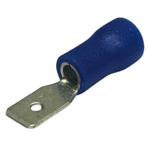 MDV2-187(5) | VINYL INSULATED MALE 4.75MM SPADE TERMINAL BLUE