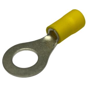 RV5-8 | INSULATED RING TERMINAL YELLOW 8.4MM STUD 34MM LENGTH