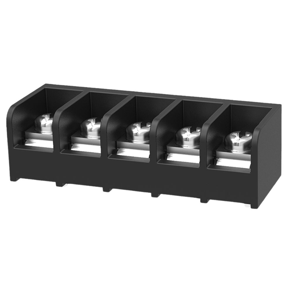 5 Way 8.25mm PCB Mount Barrier Terminal 20A 300V