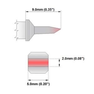 M70TZ050 Thermaltronics Tweezer Tip Blades 5mm