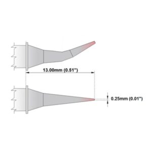 M7BS375 Thermaltronics Solder Tip Bent Sharp 0.25mm