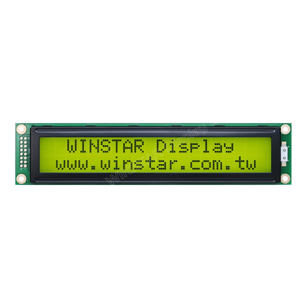 20x2 LCD Yellow-Green STN Positive With LED Backlight