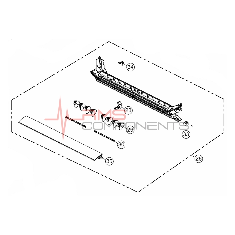 CWE20C3236 Genuine Panasonic Discharge Grille Assembly