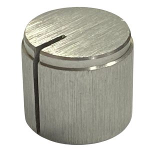 16mm Aluminium Silver 1/4" Shaft Grub Screw Knob